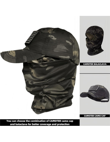Balaclava Camo CAMOTER Unisex para Esquí y Caza UV