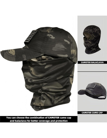 Balaclava Camo CAMOTER Unisex para Esquí y Caza UV