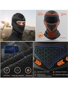 Máscara Facial Balaclava Paeceioni para Deportes al Aire Libre 2