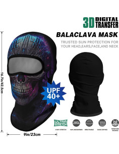 Máscara Balaclava 3D Venswell Calavera para Esquí y Ciclismo 2