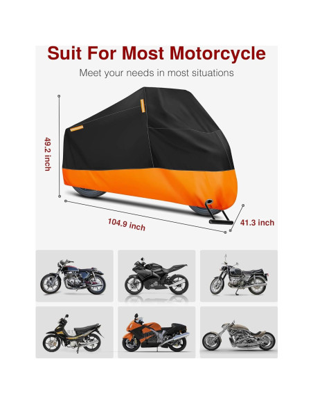 Funda para Motocicleta Puroma 3XL Impermeable con Reflectores