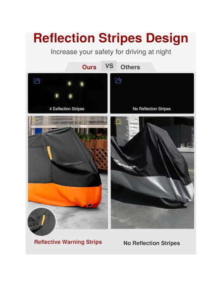 Funda para Motocicleta Puroma 3XL Impermeable con Reflectores