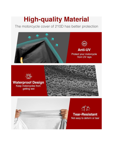 Funda para Motocicleta Puroma 3XL Impermeable con Reflectores