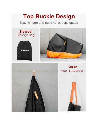 Funda para Motocicleta Puroma 3XL Impermeable con Reflectores