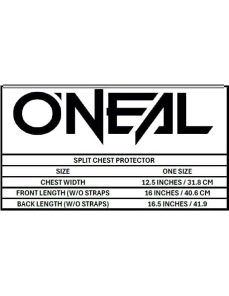 Protector de Pecho O'Neal Holeshot Negro Mediano/Grande