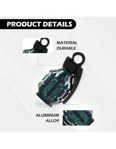 Tapa de Válvula de Neumático SINGARO, Aluminio Impermeable 4PCS