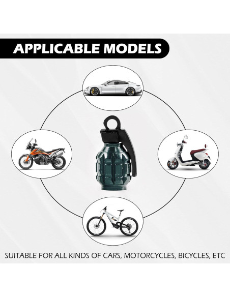 Tapa de Válvula de Neumático SINGARO, Aluminio Impermeable 4PCS