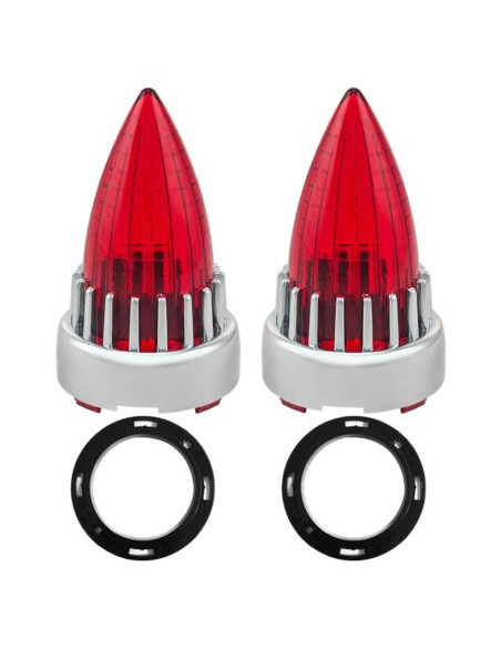 Cubiertas de Lente de Señales de Giro Harley 3.2" Rojas - Paquete de 2