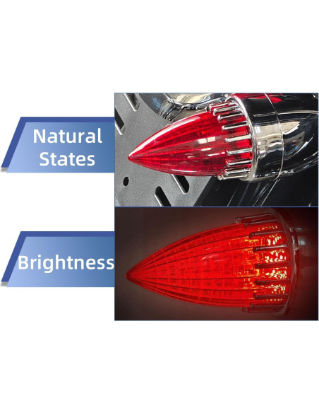 Cubiertas de Lente de Señales de Giro Harley 3.2" Rojas - Paquete de 2