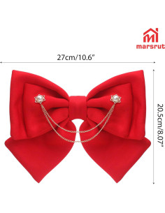 Moño para Casco de Motocicleta Marsrut Rojo - Adorno Ligero 2