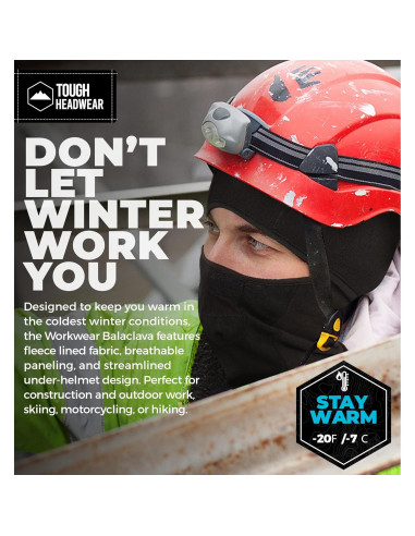 Balaclava de forro polar Tough Headwear para clima frío