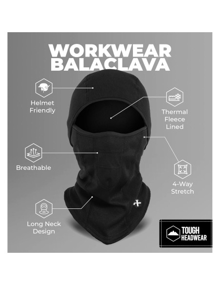 Balaclava de forro polar Tough Headwear para clima frío