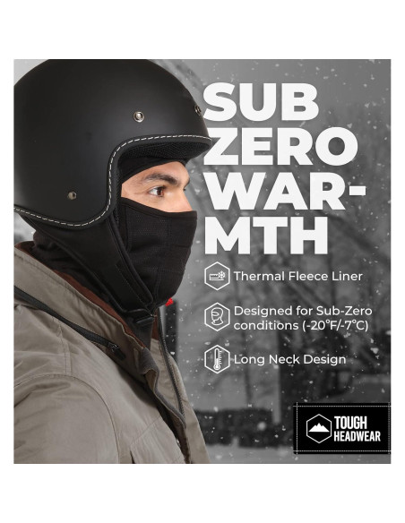 Balaclava de forro polar Tough Headwear para clima frío