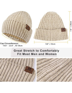 Conjunto de invierno para mujeres: gorro, bufanda y guantes táctiles 2