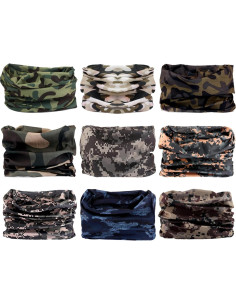 Gaiter de Cuello Multifuncional Unisex - 6 Piezas Camuflaje 2