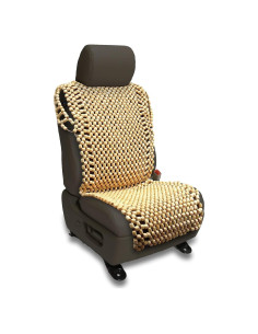 Funda de Asiento Zento Deals con Perlas de Masaje Beige 45x39cm