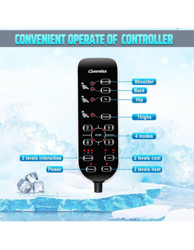 Cojín de Masaje Comrelax con Calor y Vibración 20x12cm