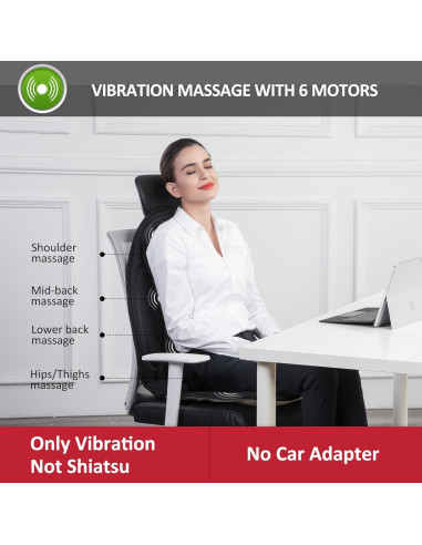 Cojín de Masaje Snailax SL-262A con Calor y 6 Nodos