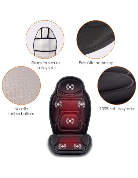 Cojín de Masaje Snailax SL-262A con Calor y 6 Nodos