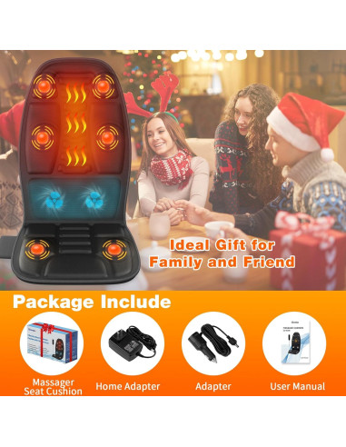 Cojín de Masaje con Calor Comrelax 1.5kg, Vibración y Enfriamiento
