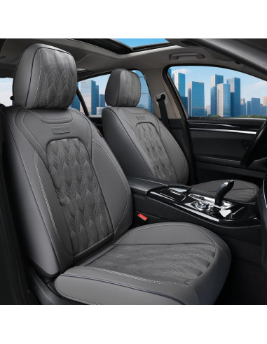 Cubierta de Asiento de Coche Coverado SCU009 Gris Relieve