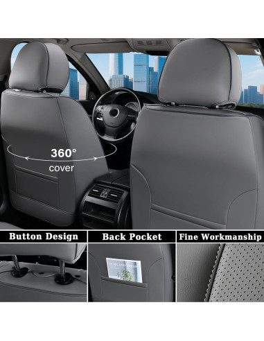 Cubierta de Asiento de Coche Coverado SCU009 Gris Relieve