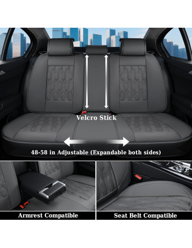 Cubierta de Asiento de Coche Coverado SCU009 Gris Relieve