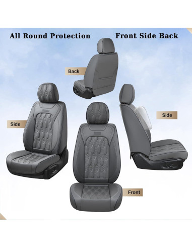 Cubierta de Asiento de Coche Coverado SCU009 Gris Relieve