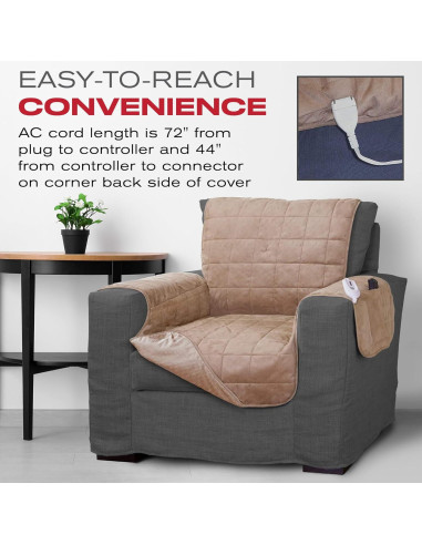 Funda Calentadora de Silla Calor Perfecto 165x63.5cm Acolchada
