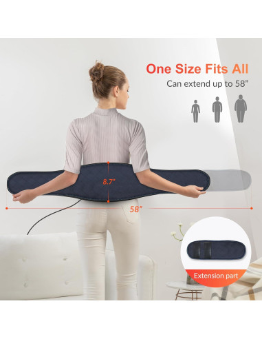 Almohadilla Térmica Comfier para Espalda con Adaptador 12V