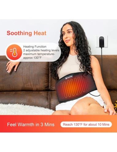 Almohadilla Térmica Comfier para Espalda con Adaptador 12V