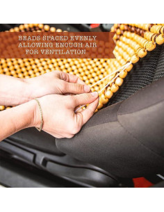Cojín de Asiento con Perlas de Madera Zone Tech - Masaje Suave 2