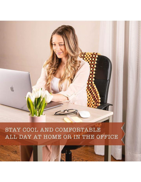 Cojín de Asiento con Perlas de Madera Zone Tech - Masaje Suave