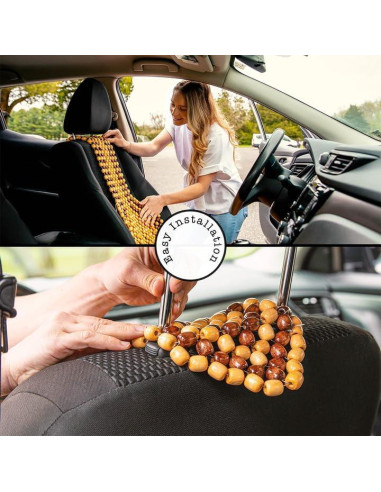 Cojín de Asiento con Perlas de Madera Zone Tech - Masaje Suave