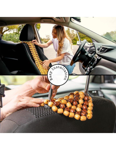 Cojín de Asiento con Perlas de Madera Zone Tech - Masaje Suave