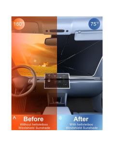 Sombrilla para Parabrisas helloleiboo Mediana 145x81cm UV 99% 2
