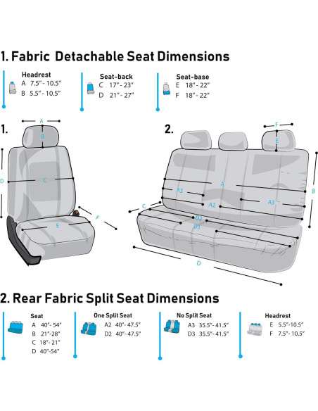 Cubierta de Asiento Trasero FH Group Gris Ajuste Universal