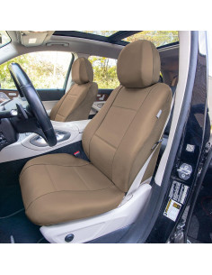 Fundas de Asiento de Coche FH Group PU Beige Juego Frontal 2