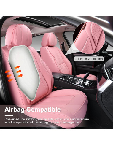 Juego Completo Fundas de Asiento BWTJF Rosa Impermeables