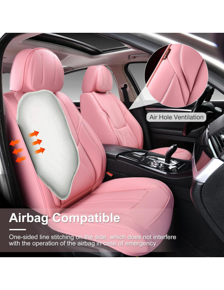 Juego Completo Fundas de Asiento BWTJF Rosa Impermeables