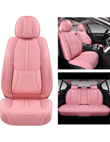 Juego Completo Fundas de Asiento BWTJF Rosa Impermeables