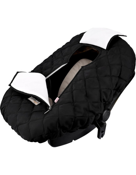 Funda para Asiento de Auto Bebamour para Bebés Invierno - Negra