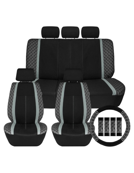 Fundas de Asiento de Auto We Are Young Life is Fun Gris