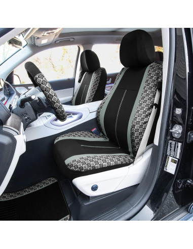 Fundas de Asiento de Auto We Are Young Life is Fun Gris