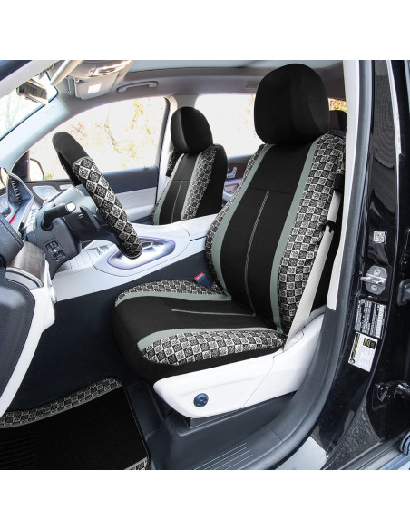 Fundas de Asiento de Auto We Are Young Life is Fun Gris