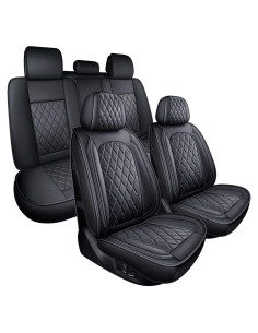 Funda de Asientos MIROZO Juego Completo 5 Piezas Negra Universal