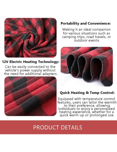 Manta Térmica 12V Amazingforless con Controlador y Temporizador