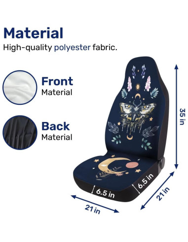 Cubiertas de Asiento Frontal GENANY Mariposa Ajuste Universal