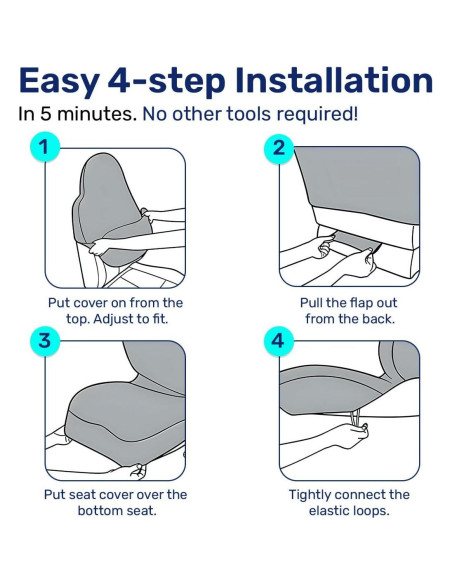 Cubiertas de Asiento Frontal GENANY Mariposa Ajuste Universal