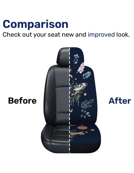 Cubiertas de Asiento Frontal GENANY Mariposa Ajuste Universal